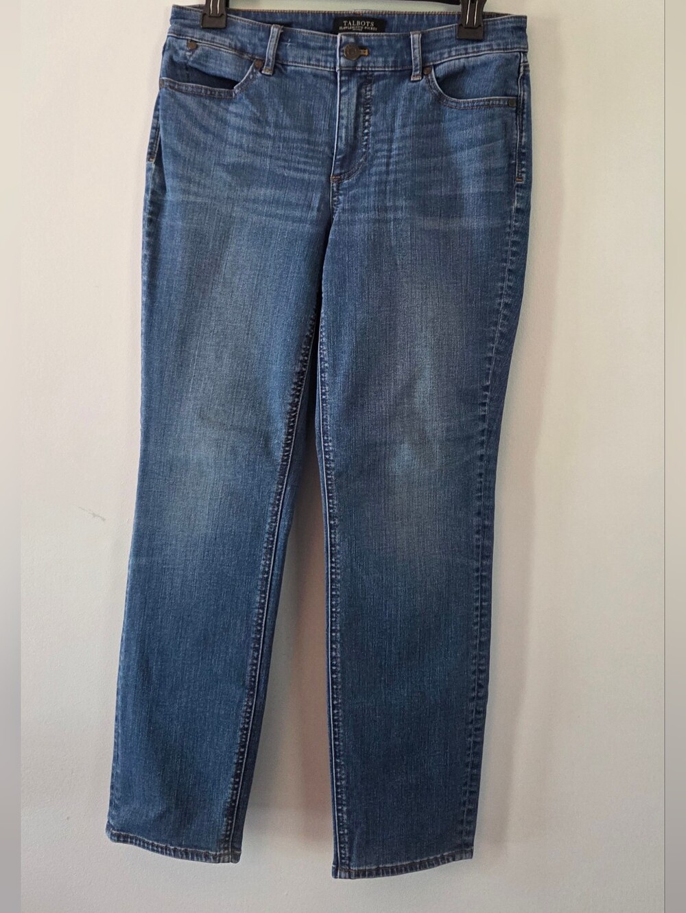 Talbots Flawless Five-Pocket Petites Denim Jeans In Blue Wash Size 6p